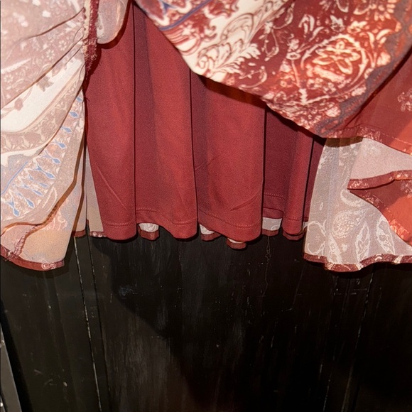 Flying Tomato Red and White Long Sleeve Dress - Picture 6 of 16